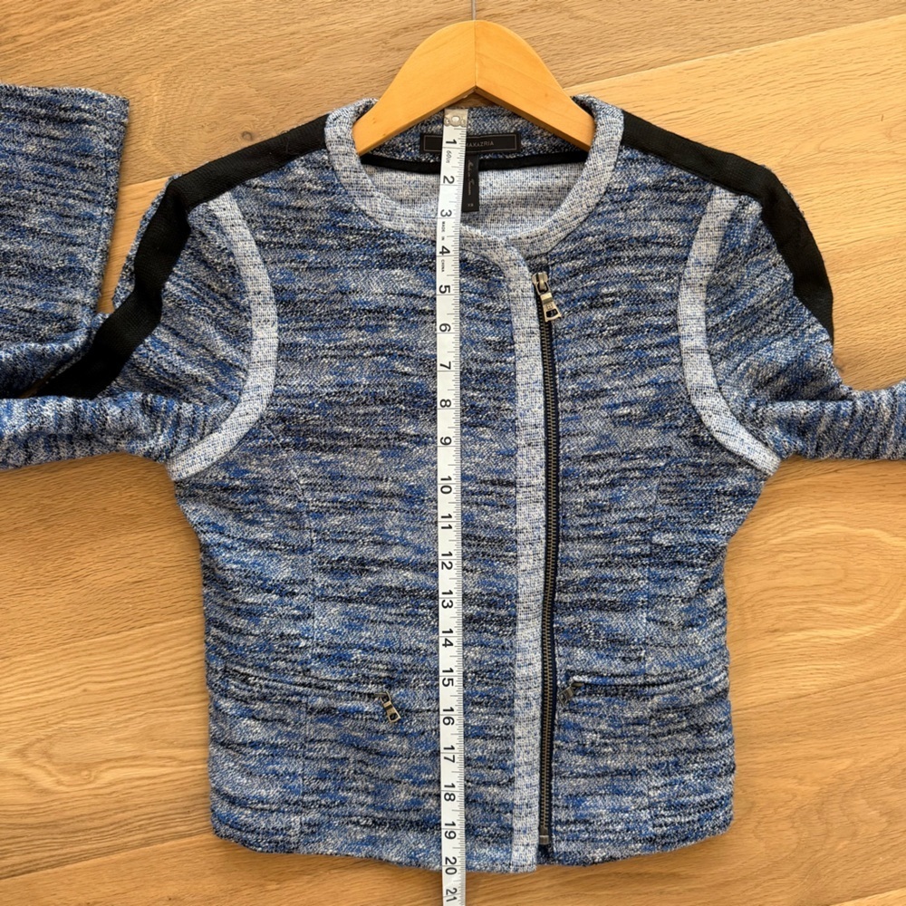 BCBGMaxAzria Blue and Black Textured Blazer - Picture 5 of 5